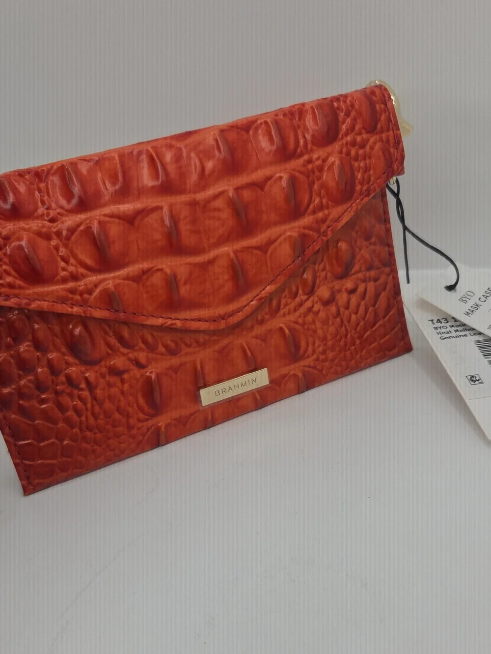 ❤️▪️Brahmin ▪️BYO bring Your Own Mask case Heat Melbourne Genuine Leather
